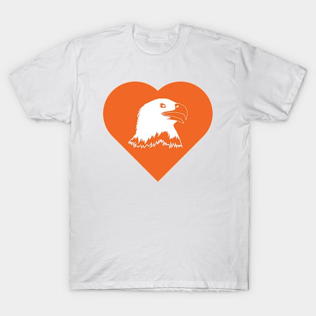 Eagle Mascot Cares Orange T-Shirt by College Mascot Designs